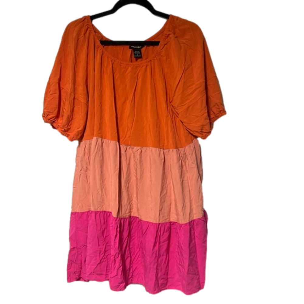 Women’s Robert Louis size 1X multicolored blouse short‎ sleeve